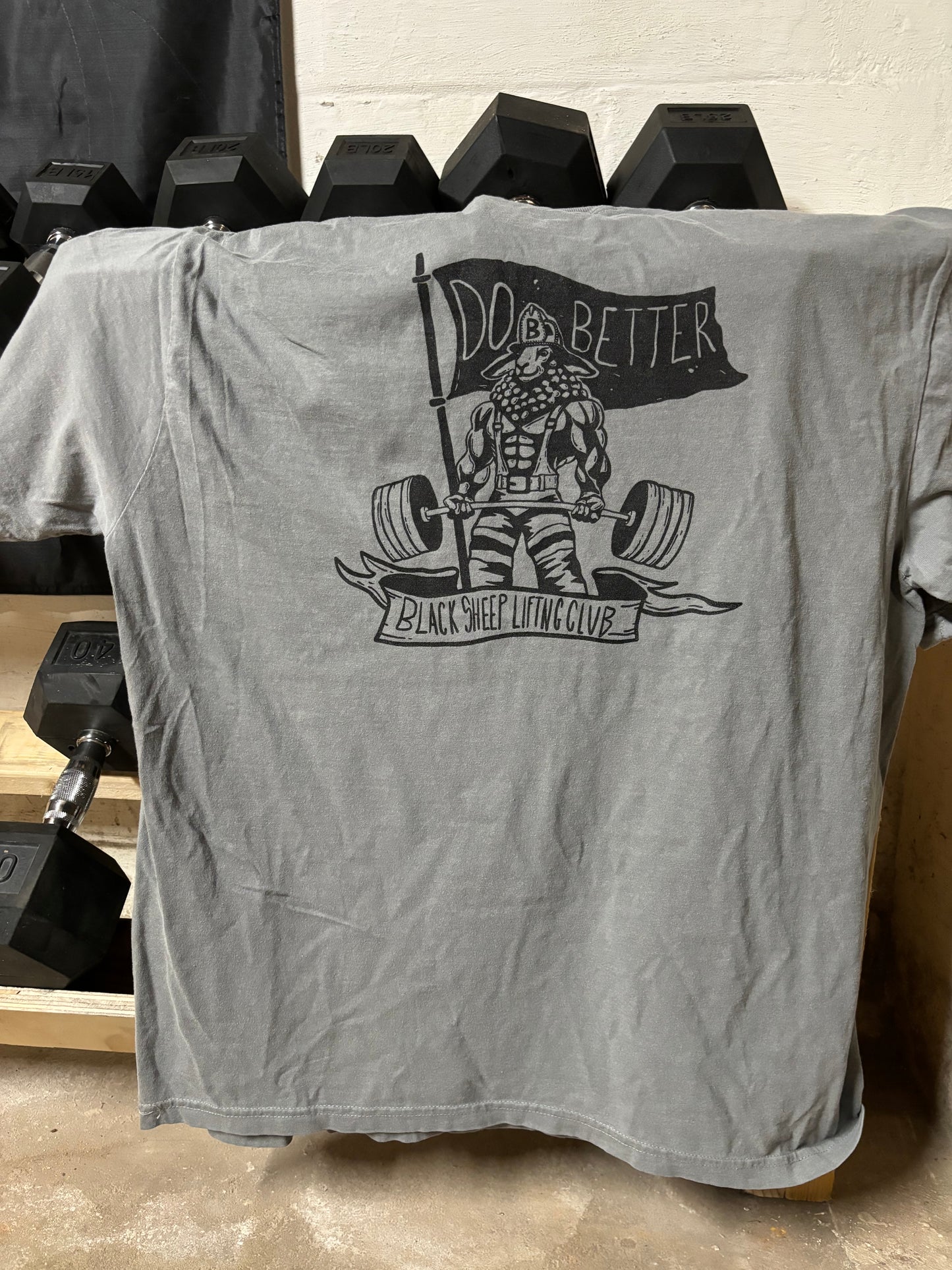 Black sheep liftng club shirt