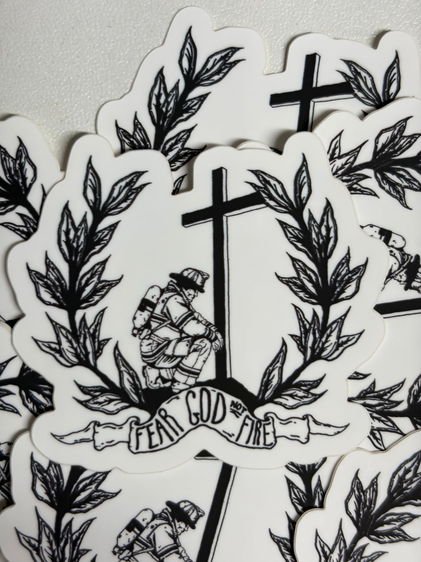 Fear God Not Fire Sticker