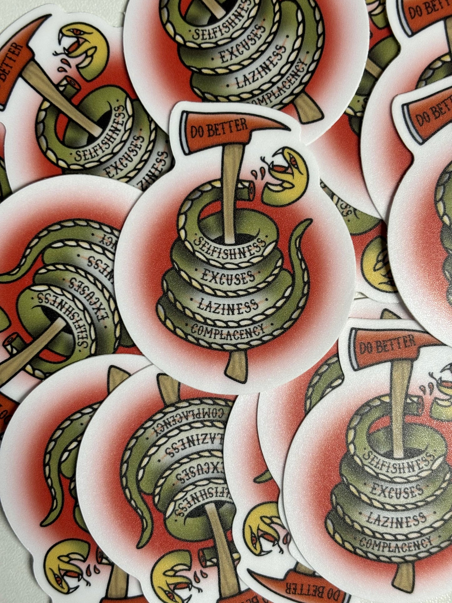 Cut the head off sticker