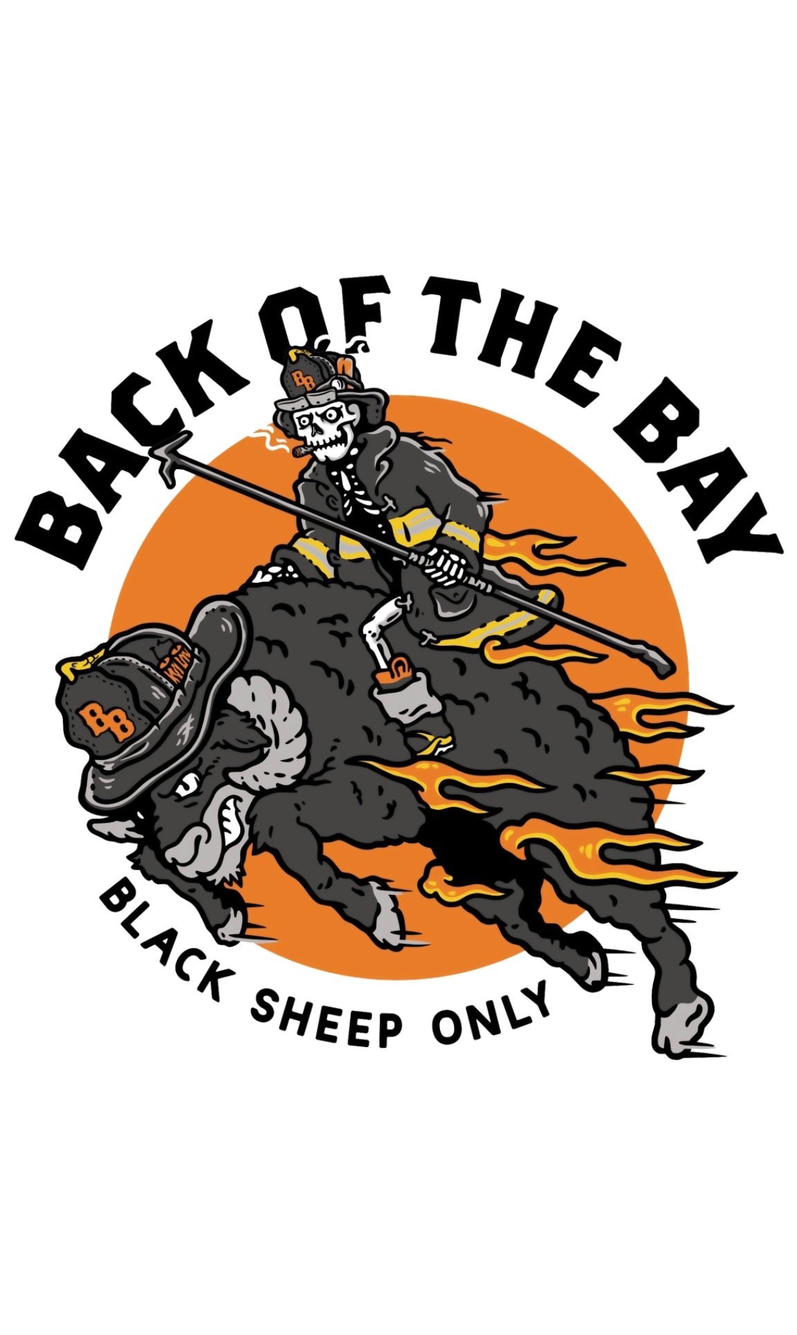 Black Sheep Only Flag (White)