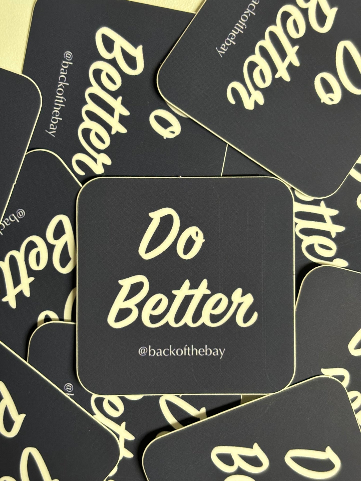 Navy & White Do Better Sticker